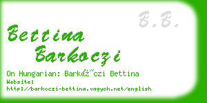 bettina barkoczi business card